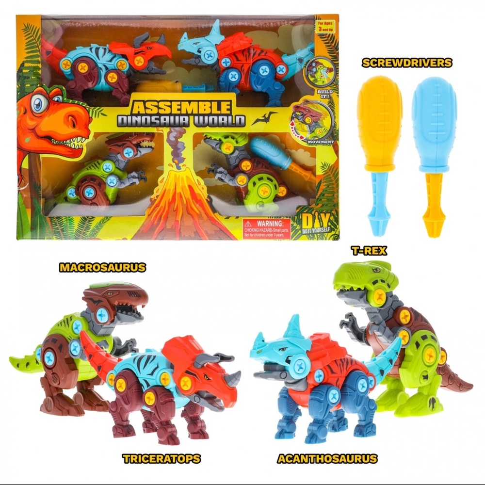 Dinosaur Adventure DIY Playset with Tools